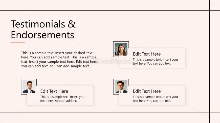 PPT Slide for Testimonials & Endorsement Presentation