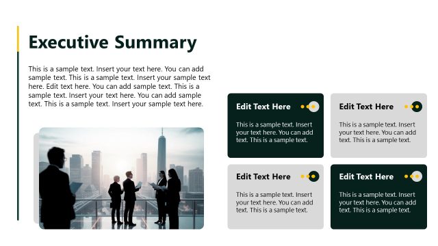Executive Summary Slide – Business Execution Plan Template