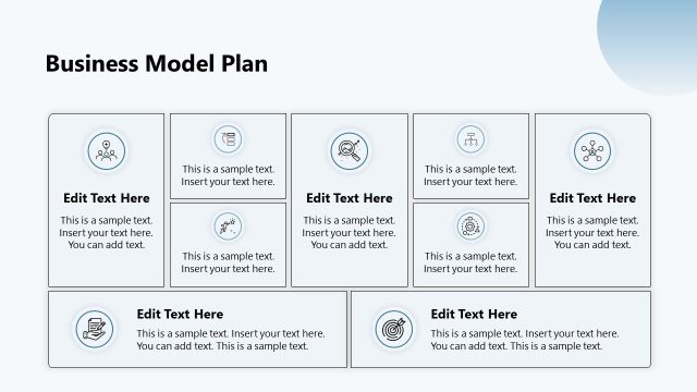 Business Model Plan Canvas Slide with Infographics