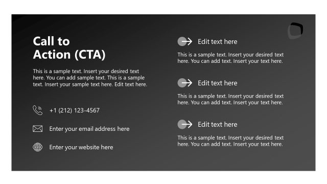 Call to Action Presentation Slide
