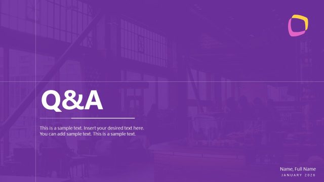 Slide for Q/A -Franchisee Onboarding Presentation Template