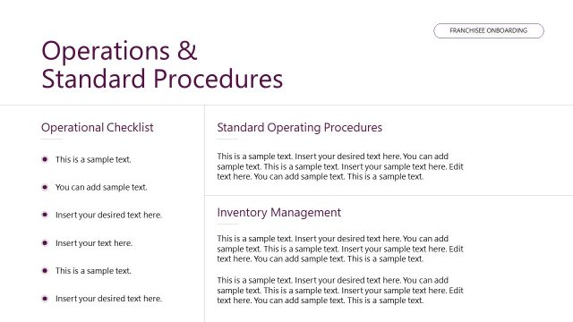 Operations & Standard Procedures PPT Template
