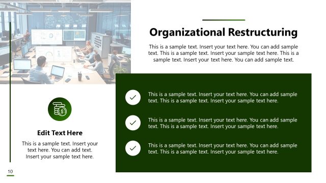 Organizational Restructuring Slide – Corporate Turnaround Strategy Template