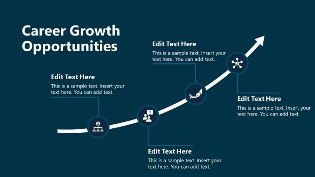Career Growth Opportunities Line Chart PPT Slide