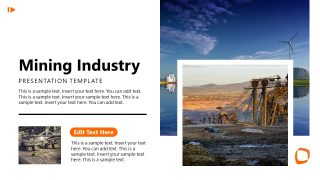 Creative Images Slide - Mining Industry PPT Template