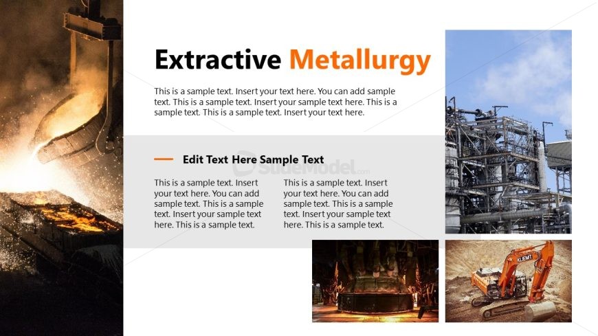 Mining Industry Template Slide with Images