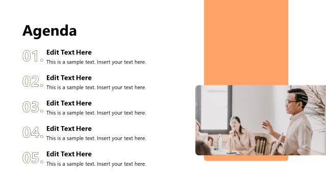 Editable Slide for Agenda Presentation