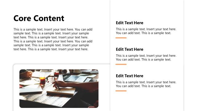 Editable Slide with Multiple Text Segments