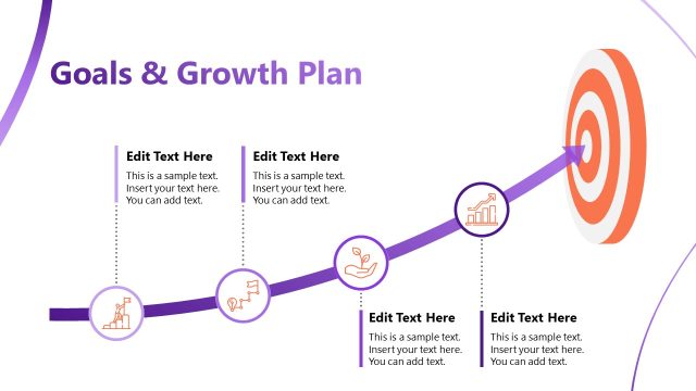 Goals & Growth Plans Slide with Infographics