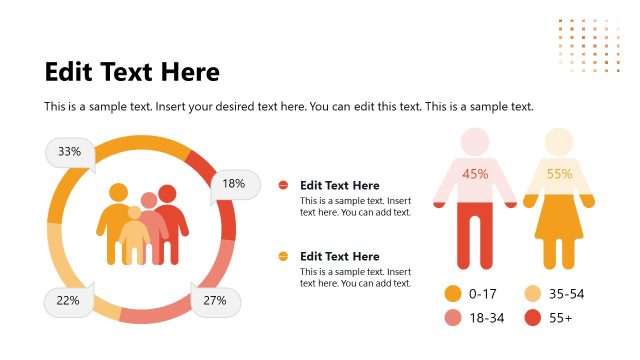 Editable Infographics Slide for Demographic Breakdown Discussion