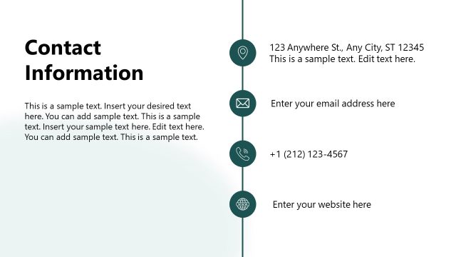 Editable Contact Information PPT Slide – Corporate Profile Template
