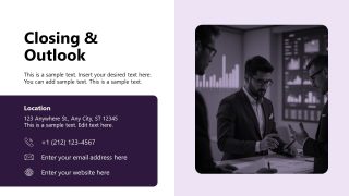 Financial Report Slide Template for PowerPoint 