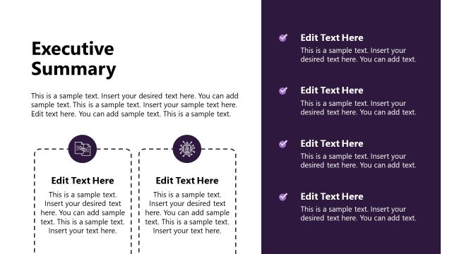 Executive Summary Slide – Financial Report PPT Template
