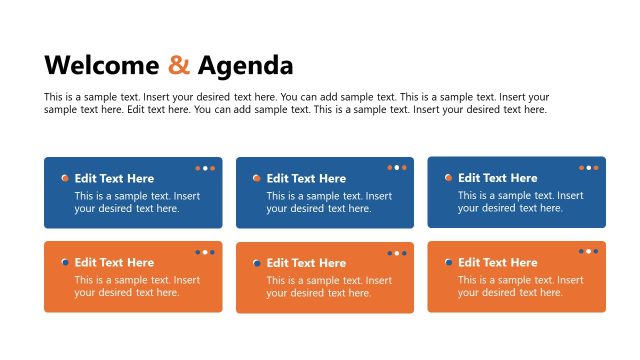 Welcome & Agenda PPT Slide for Year Review Template