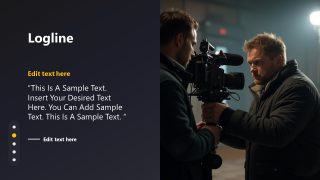 Dark Background Slide for Logline Discussion