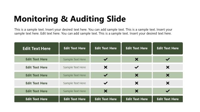 Monitoring & Auditing Table Diagram Slide