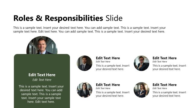 Roles & Responsibilities Slide – Compliance Strategy Presentation