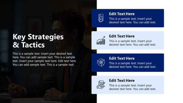 Key Strategies & Tactics PPT Slide