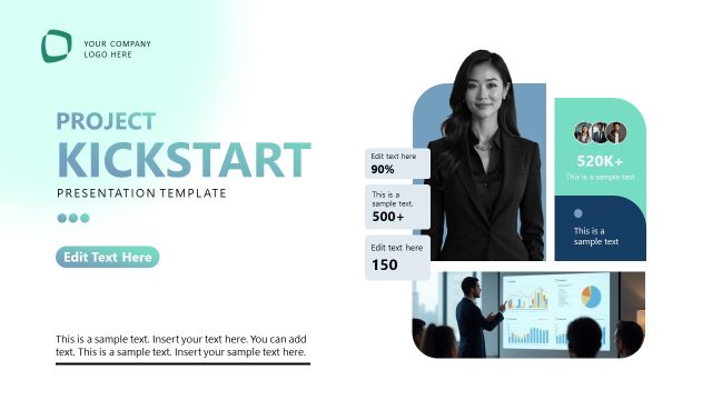 Cover Slide – Project Kickstart PPT Template