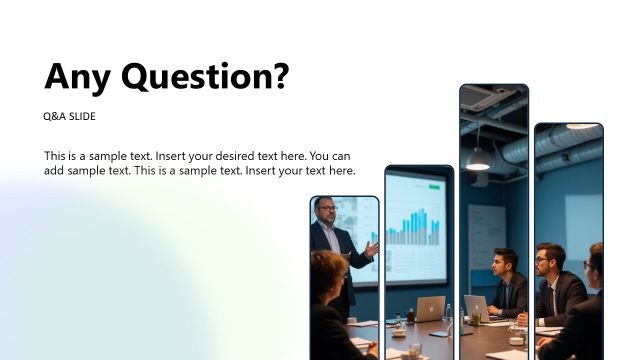 Any Questions Slide – Project Status Update PPT Template