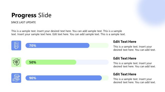 Project Progress Slide – Project Status Update PPT Template