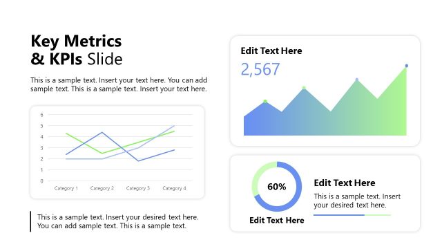 Key Metrics Presentation Slide – Project Status Update Template