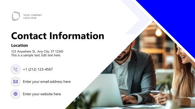 Corporate Sponsorship Contact Information Slide Template