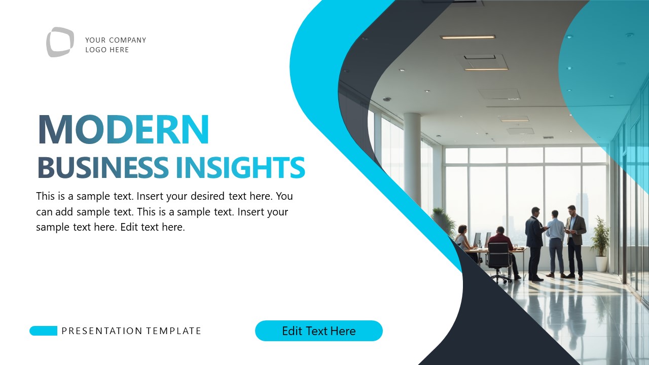 Modern Business Insights Template for PowerPoint 