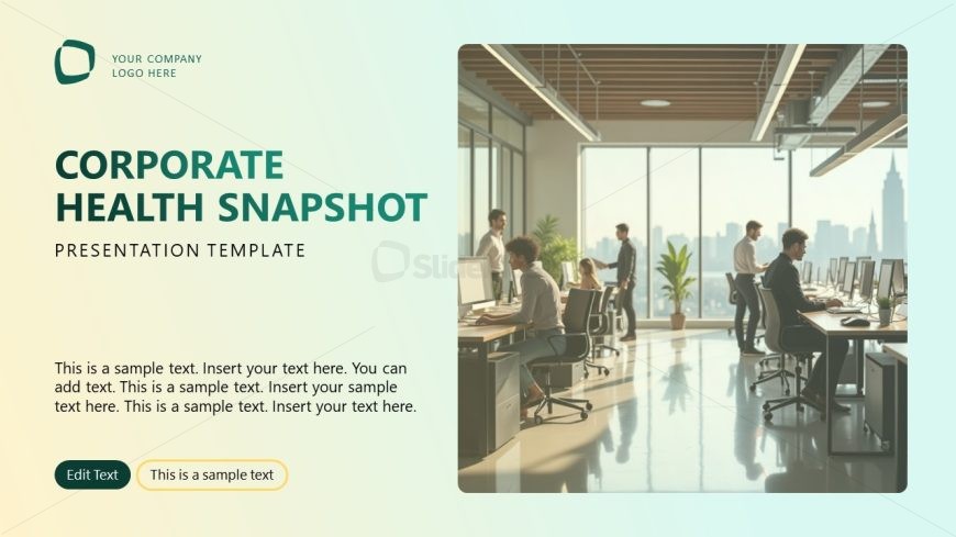 Editable Corporate Health Snapshot PPT Template