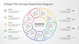 9 Segments PPT Circular Diagram