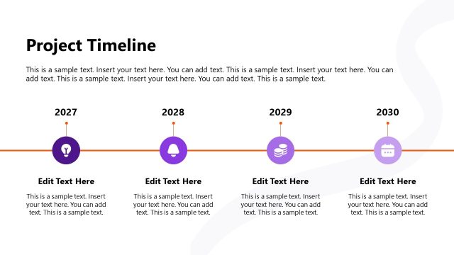 Project Timeline Slide Template