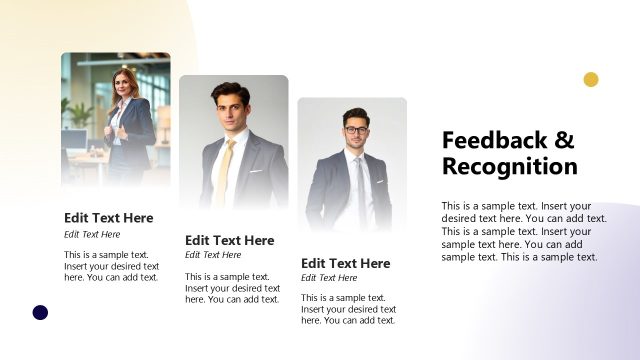 Editable PPT Slide for Feedback & Recognition for Self-appraisal Presentation