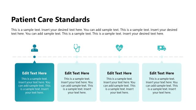 Patient Care Standards Infographics Slide – Nursing PPT Template