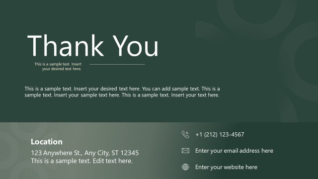 Thank You Slide – Psychiatric Presentation Template