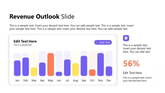 Revenue Outlook Presentation Slide with Data Visualization