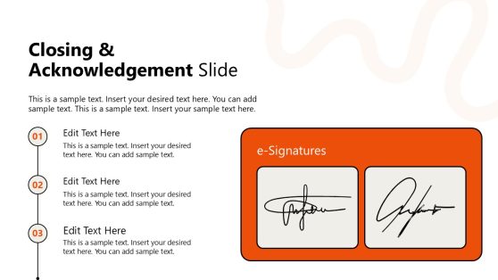 Closing & Acknowledgement Slide Template