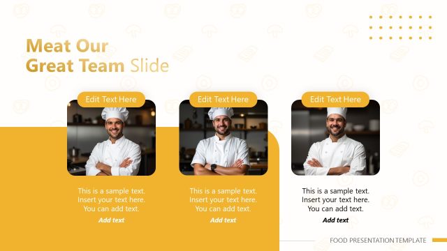 Team Presentation Slide – Food Business PPT Template
