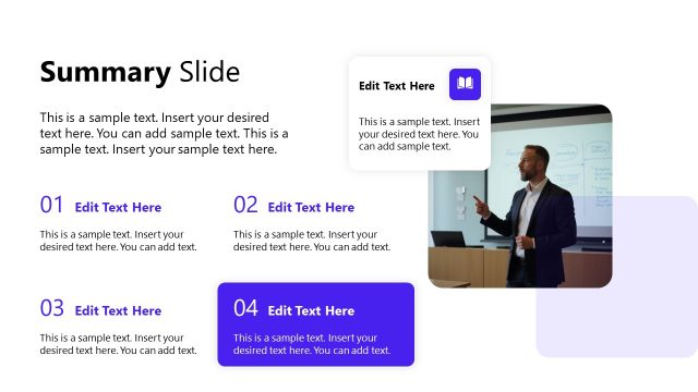 Summary Slide Template for Academic Presentations