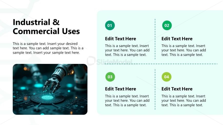 2x2 Matrix Diagram - Nanotechnology PPT Presentation Template
