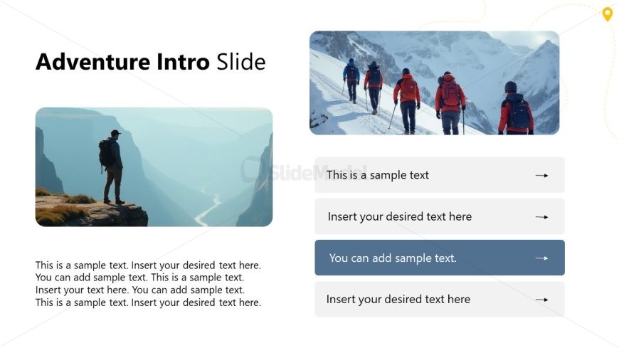 Creative Hiking Adventure Presentation Slide
