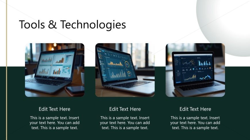 Data Consultancy Services Template with Laptop Images