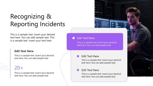 Recognizing & Reporting Incidents – Cybersecurity Awareness PPT Template