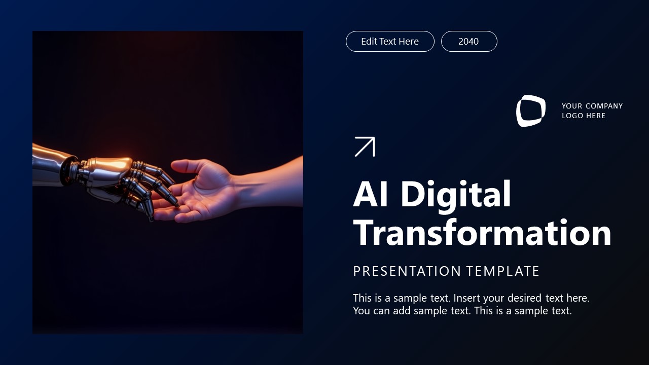 Cover Slide - AI Digital Transformation PPT Template