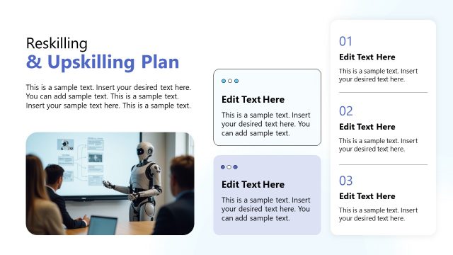 Customizable Reskilling & Upskilling Plan – Workforce Transition PowerPoint Slide
