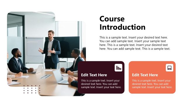 Course Introduction Slide with Professional Images