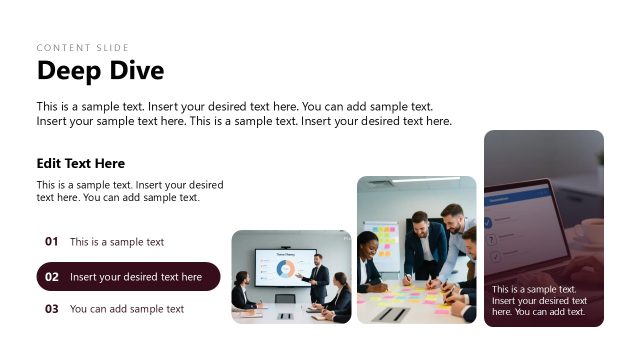 Deep Dive Visualization – Corporate Training Slide Template