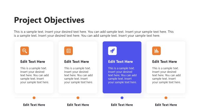Project Objectives Slide with Infographics – Consulting Case Study Template