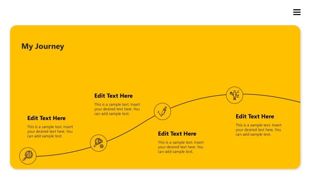 Customizable Self Introduction Template PPT Slide for Journey