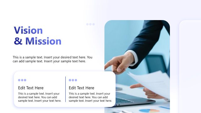 Editable Vision and Mission Presentation Slide