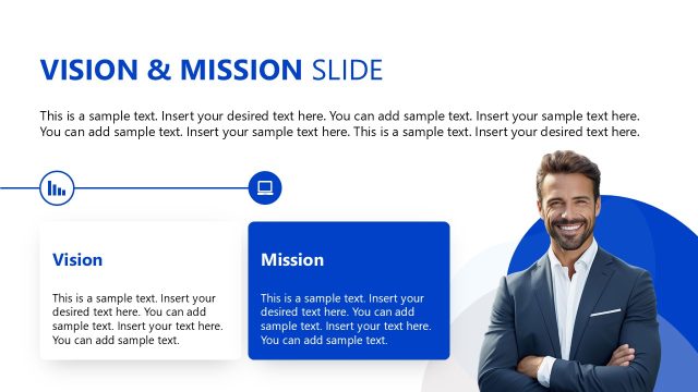 Vision & Mission Slide – Corporate Profile PPT Template